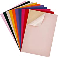 BENECREAT 20 PCS Hojas Adhesivas de Terciopelo de Colores Mezclados 29.5x20cm- Tela de Forro de Caja de Joyería con Caja…